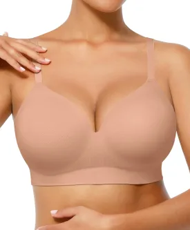 FeelinGirl Wireless Supportive Bra for Women, Seamless Comfort Bralettes No Underwire Full Coverage Everyday Bras