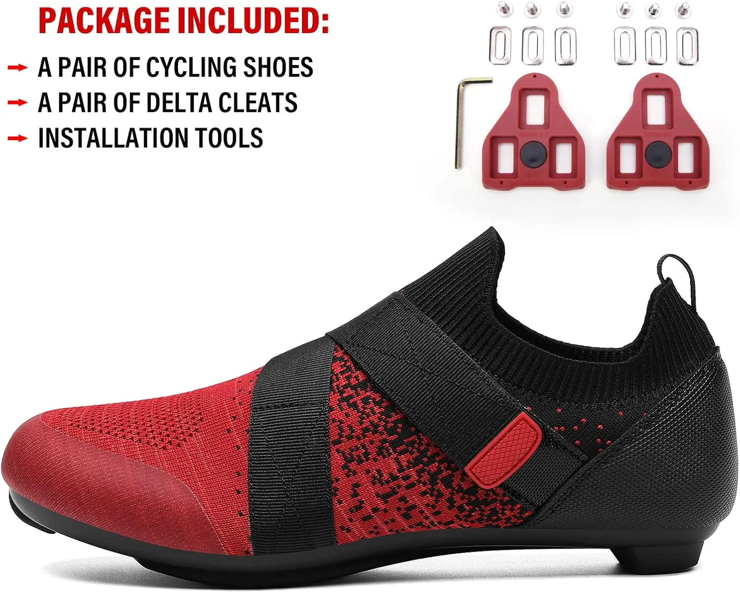 Unisex Cycling Shoes Compatible with Peloton Bike & SPD Indoor Road Riding Biking Bike Shoes with Delta Cleats Included for Men Women