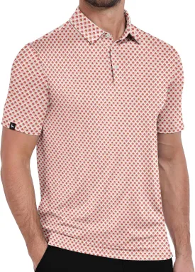 ZITY Mens Print Polo Shirts Short Sleeve Moisture Wicking Shirts for Men Golf Tennis Daily Casual Collared T-Shirt